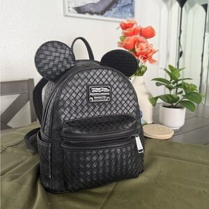 Loungefly Black Woven Backpack